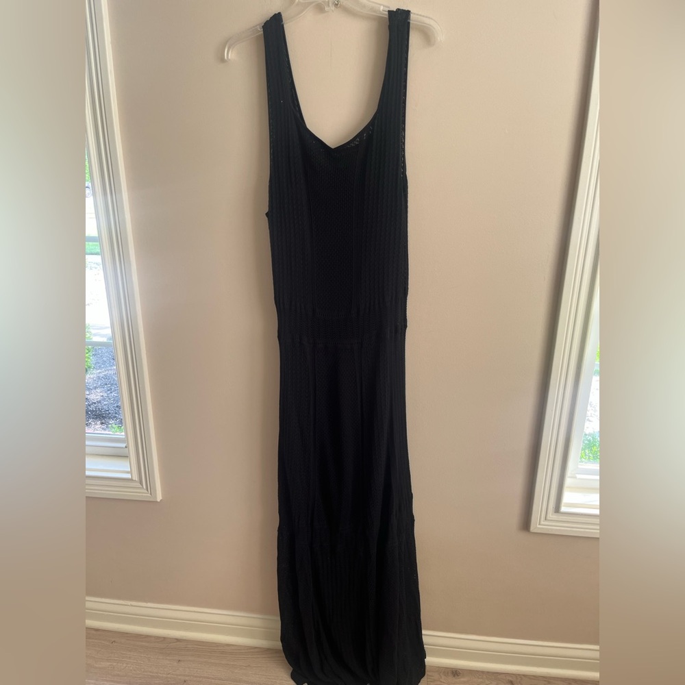 NWT-Banana Republic Black Knit Midi Dress, Medium